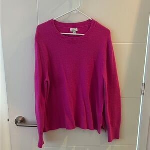 J. Crew Vibrant Pink Crew Neck Sweater